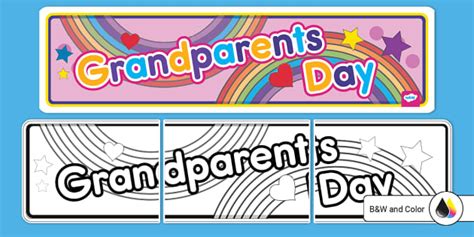 Grandparents Day Banner (teacher made) - Twinkl