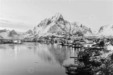 Winter in Reine, Lofoten Islands, Norway. 16108588 Stock Photo at Vecteezy