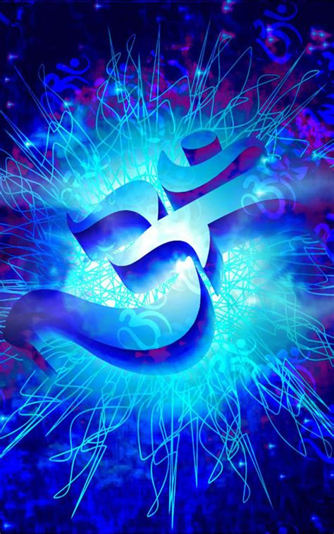 Om Peace 3D Blue 4K Ultra HD Mobile Wallpaper