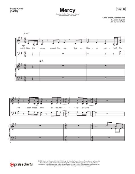 Mercy Sheet Music PDF (Ben Fuller) - PraiseCharts