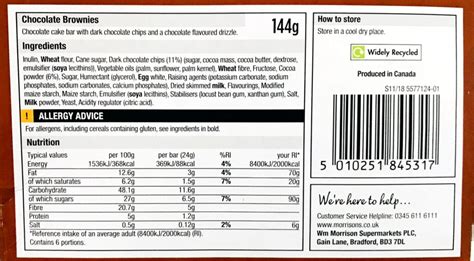 Morrisons chocolate brownie fibre bars | myChange Resource Centre