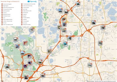 Orlando Tourist Map - Tourist Map Of Orlando (Florida - Usa) - Tourist ...