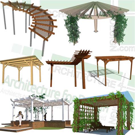 Gazebo, pergola, canopy and shelter, SketchUp 3D models