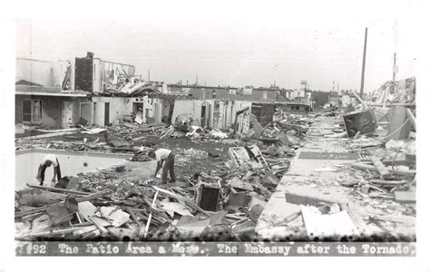 Kansas House Patio Tornado Disaster Real Photo Antique Postcard J68039 ...