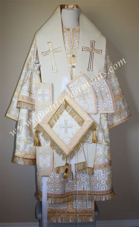 Orthodox Bishop Vestments White Gold Metallic Brocade Wool | Etsy