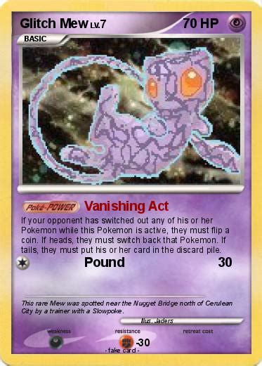 Pokémon Glitch Mew 1 1 - Vanishing Act - My Pokemon Card