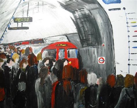 London Underground Subway Train Original Acrylic On Canvas Painting ...