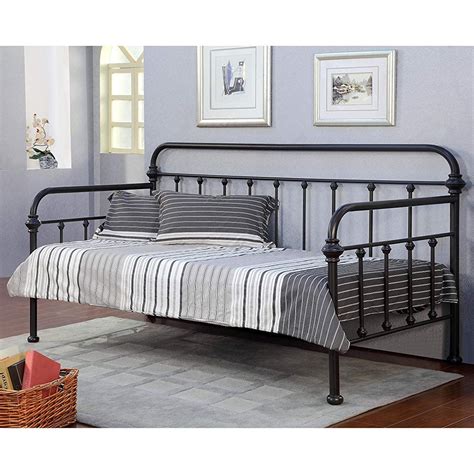 Metal Daybed Black | Daybed with trundle, Metal daybed, Metal daybed with trundle