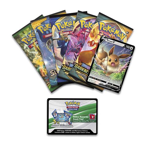 Pokemon Trading Card Game V Powers Eevee V Tin Set 5 Booster Packs ...