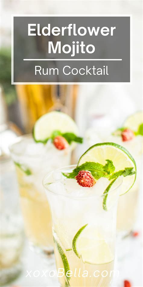 Elderflower Mojito Rum Cocktail - xoxoBella