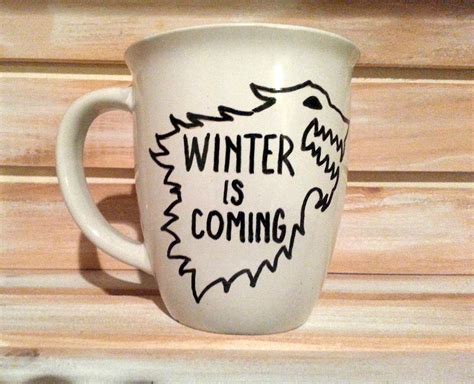 Items similar to Winter Is Coming Game Of Thrones Quote White Coffee Mug on Etsy