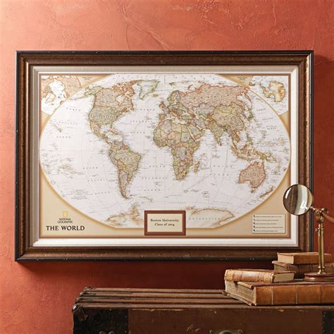 2024 Best of World Map Wall Art Framed