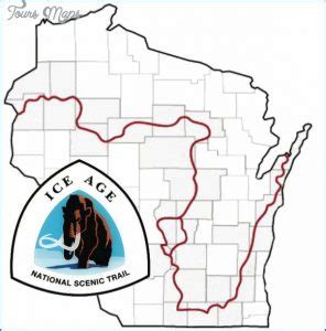 ICE AGE TRAIL MAP WISCONSIN - ToursMaps.com