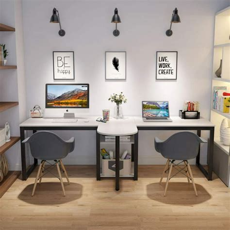 Tribesigns 2-Person Work Desk, 94.5 inches Extra Long Rustic Computer ...