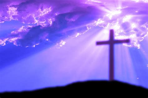 Purple Easter Cross Clipart