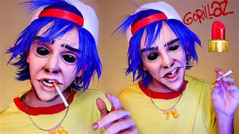 GORILLAZ - 2D Makeup Tutorial | DanielzROTFL - YouTube