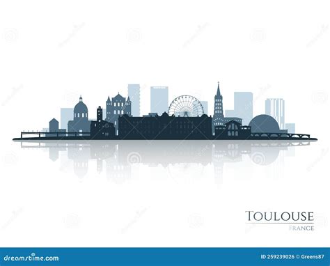 Toulouse Skyline Silhouette In Colorful Geometric Style. Cartoon Vector ...