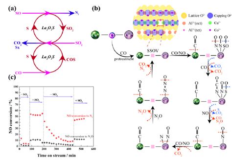 Simultaneous catalytic reduction of NO and SO2 by CO: (a) coupling... | Download Scientific Diagram