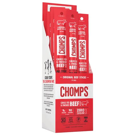 CHOMPS Original Beef Sticks – Healthy Snack Solutions