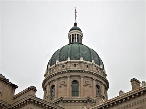 Indiana State House Dome Detail Stock Image - Image of american ...