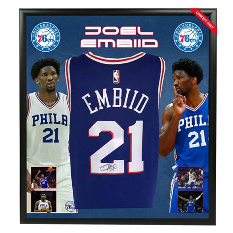 Basketball - Joel Embiid Signed & Framed Philadelphia 76ers Jersey | Taylormade Memorabilia ...