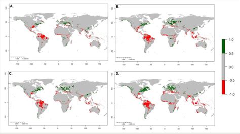 Potential geographic areas where Hermetia illucens would lose (red) or... | Download Scientific ...