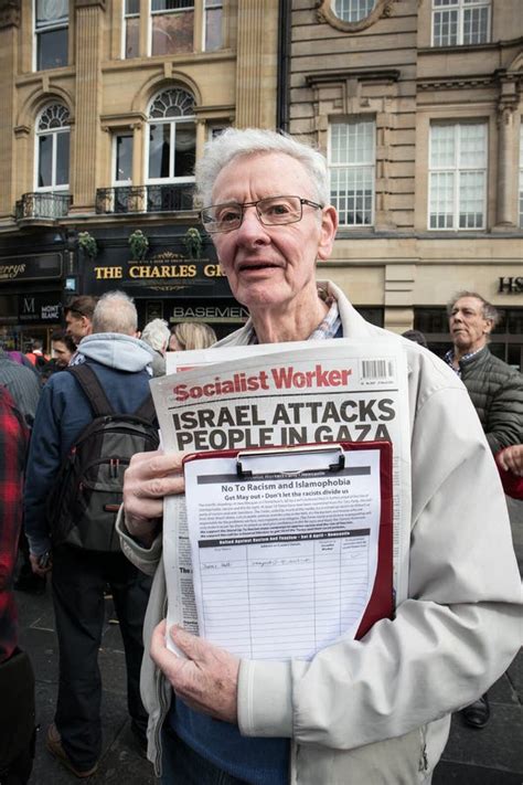 Man Holding Socialist Worker and Petition on the Street Editorial Stock ...