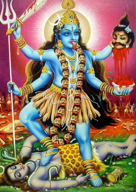 Kali 1970’s Lithographic Print (via Chitravali.com) | Maa kali images ...