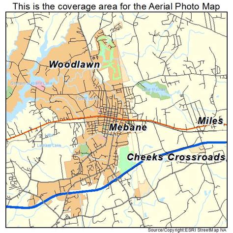 Aerial Photography Map of Mebane, NC North Carolina