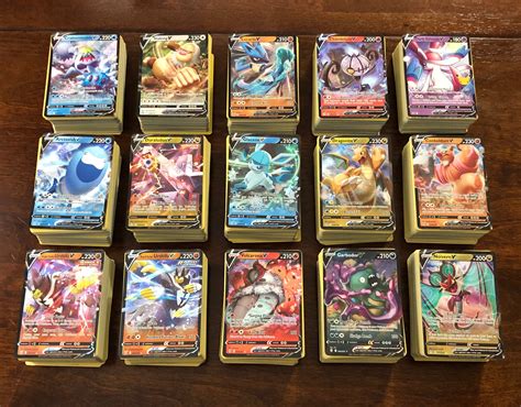 100 Pokemon Cards & Ultra Rare V - Etsy