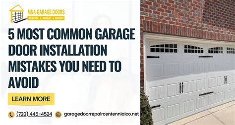 5 Common Garage Door Installation Mistakes You Need to Avoid