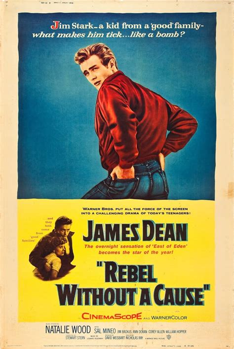 James Dean Rebel Without Cause poster, Film posters, Rebel Without a ...