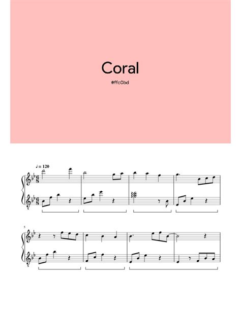 Coral Sheet music for Piano (Solo) | Musescore.com