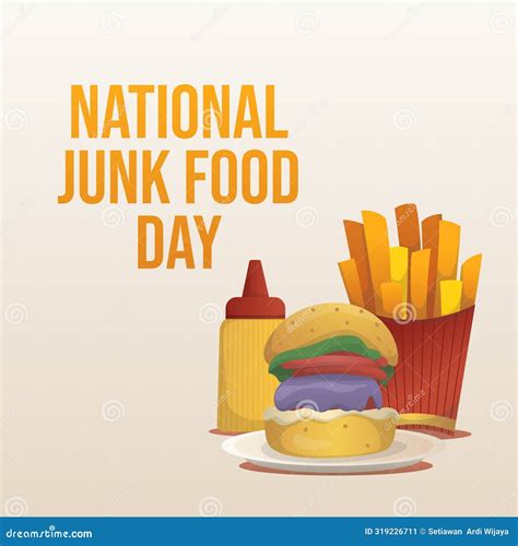 Vector Graphic of National Junk Food Day Ideal for National Junk Food Day Celebration Stock ...