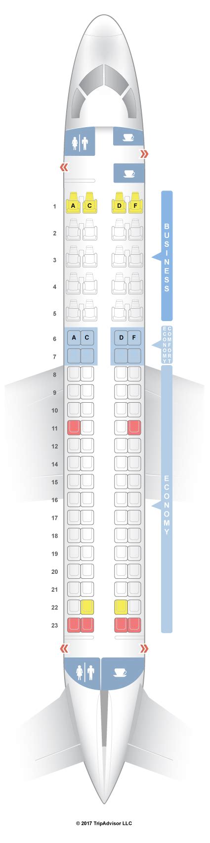 SeatGuru Seat Map KLM Embraer E-175