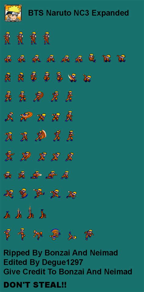 Naruto NC3 Sprite Sheet Expanded by Degue-1297 on DeviantArt