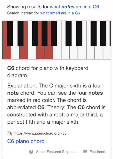 C6 Chord Piano