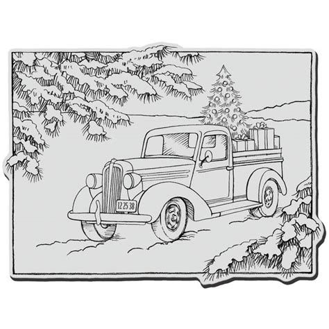 Product Image | Christmas coloring pages, Christmas red truck, Truck ...