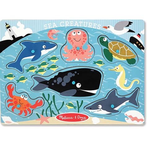 Sea Creatures Peg Puzzle *D* - Junction Hobbies and Toys