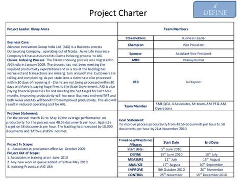 Project Charter Example | Template Business