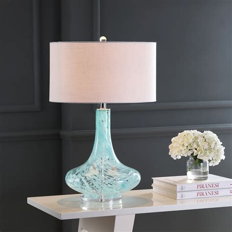 Montreal 29" Glass/Acrylic LED Table Lamp, Ice Blue by JONATHAN Y - On Sale - Overstock - 22999787