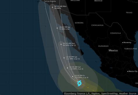 Hurricane Hilary Path Intensifies as Storm Moves Toward California ...