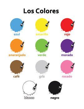 Spanish Colors (Los Colores) Handout and Worksheets helps beginning level Spanish students to ...