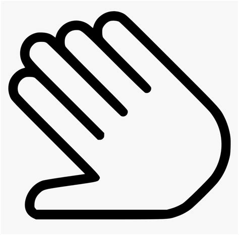 Transparent Open Hands Clipart - White Hand Icon Png, Png Download ...