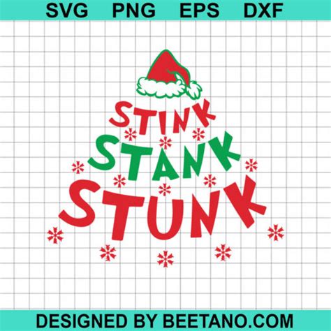 Stink Stank Stunk SVG, Grinch Christmas SVG, Christmas Tree SVG