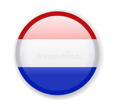 Round Flag of Netherlands stock illustration. Illustration of country ...