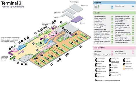 Heathrow Terminal 3 Map Arrival