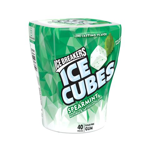 Ice Breakers Ice Cubes Spearmint Flavor Sugar Free Gum - 40 Count - Walmart.com - Walmart.com