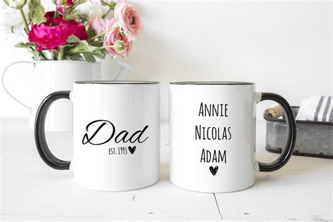 Personalized Dad Mug, Fathers Day Mug, Custom Dad Mug, Family Name Mug, Fathers Day Gift, Dad ...