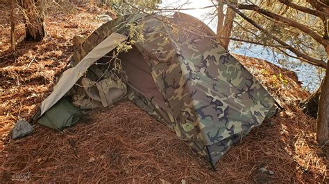 Overnight camping in military surplus one man combat tents TCOP ...